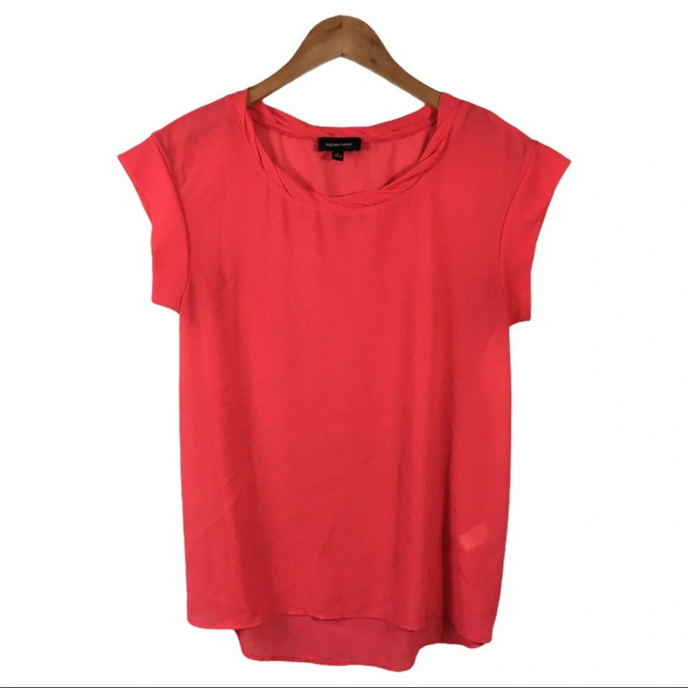 WS612 Spense Sheer Sleeveless Blouse Top S